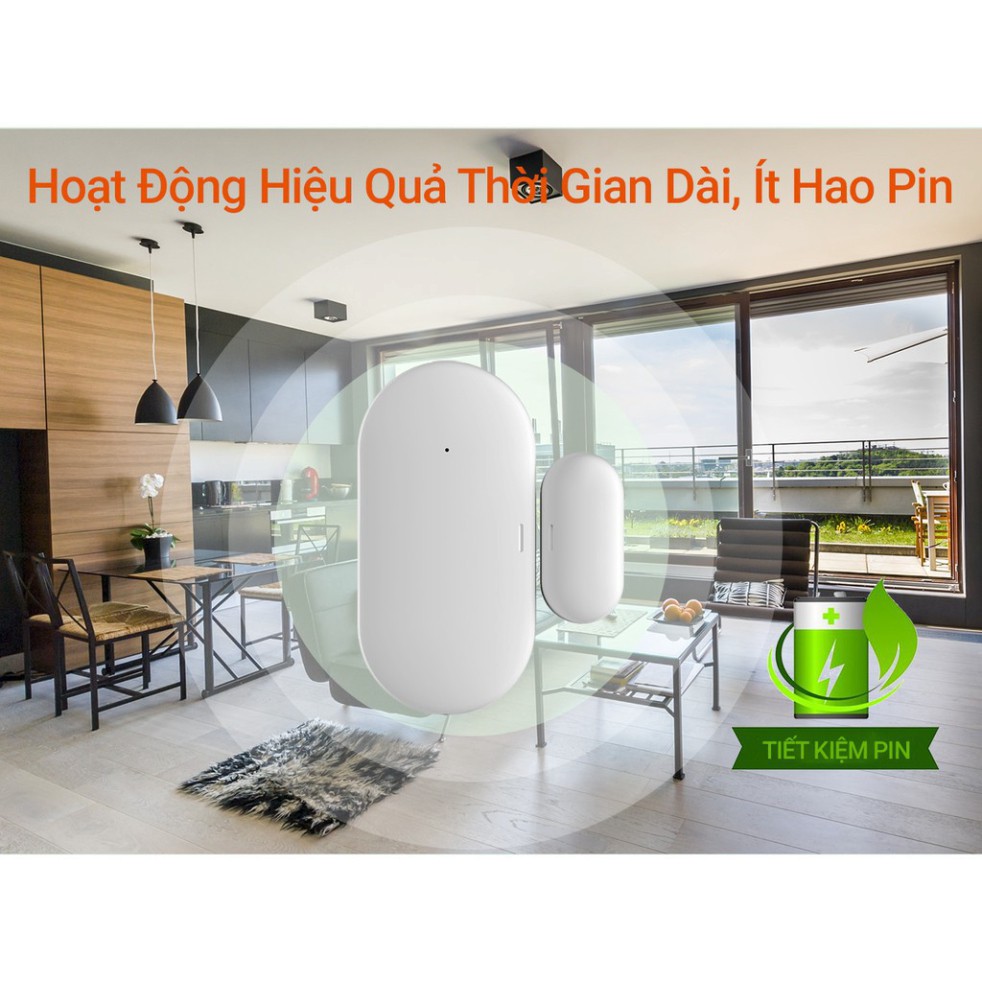 Cảm biến cửa Tuya Zigbee - Cảm biến cửa thông minh, Phát hiện cửa đóng hay mở, Tạo tự động bật đèn, Dùng app Smart Life