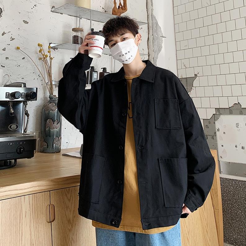 Áo Sơ Mi From Rộng ,Áo Khoác Chất Thô Kaki Cho Cả Nam Và Nữ .