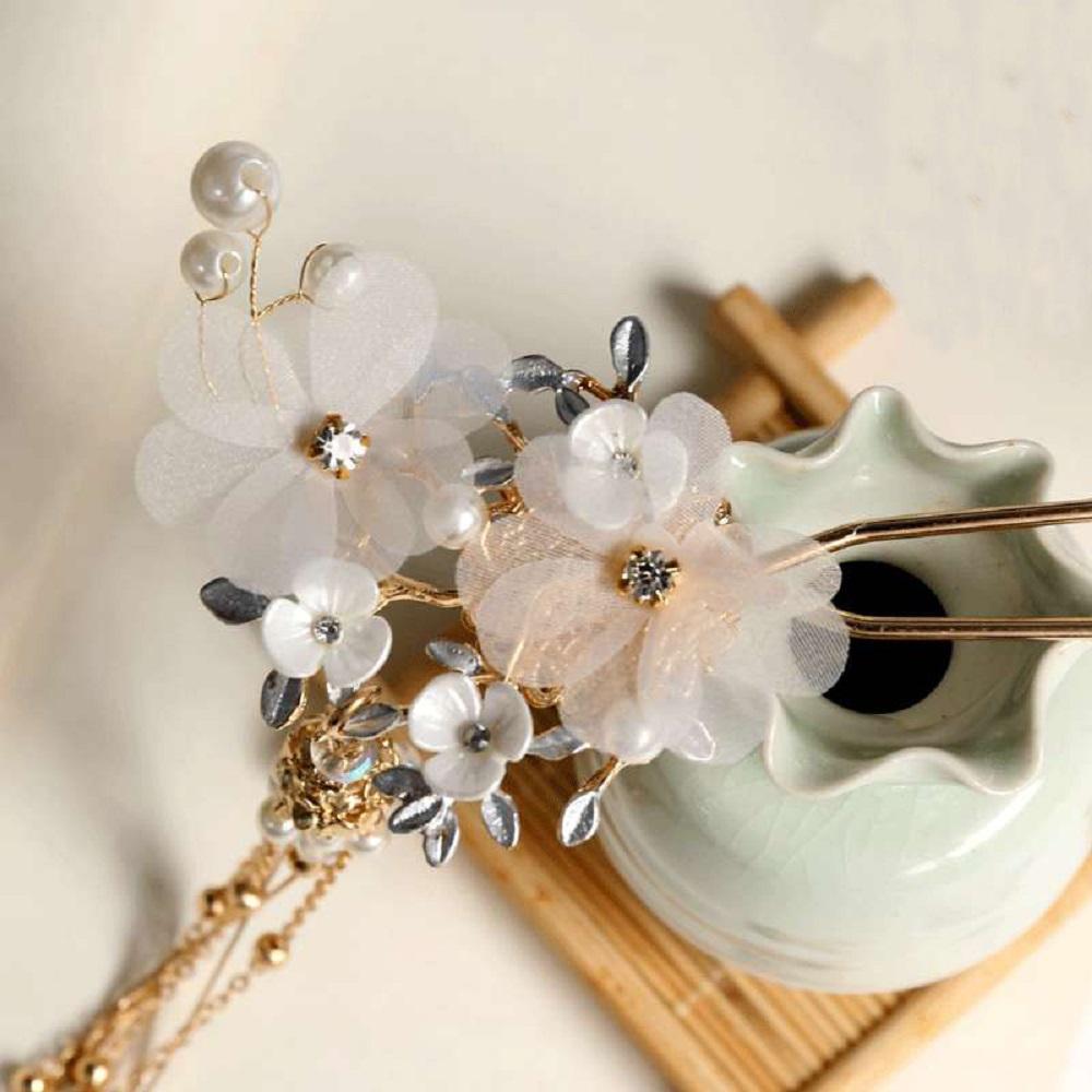 Trâm Cài Tóc Hình Hoa Đính Đá Thời Trang Cho Nữ