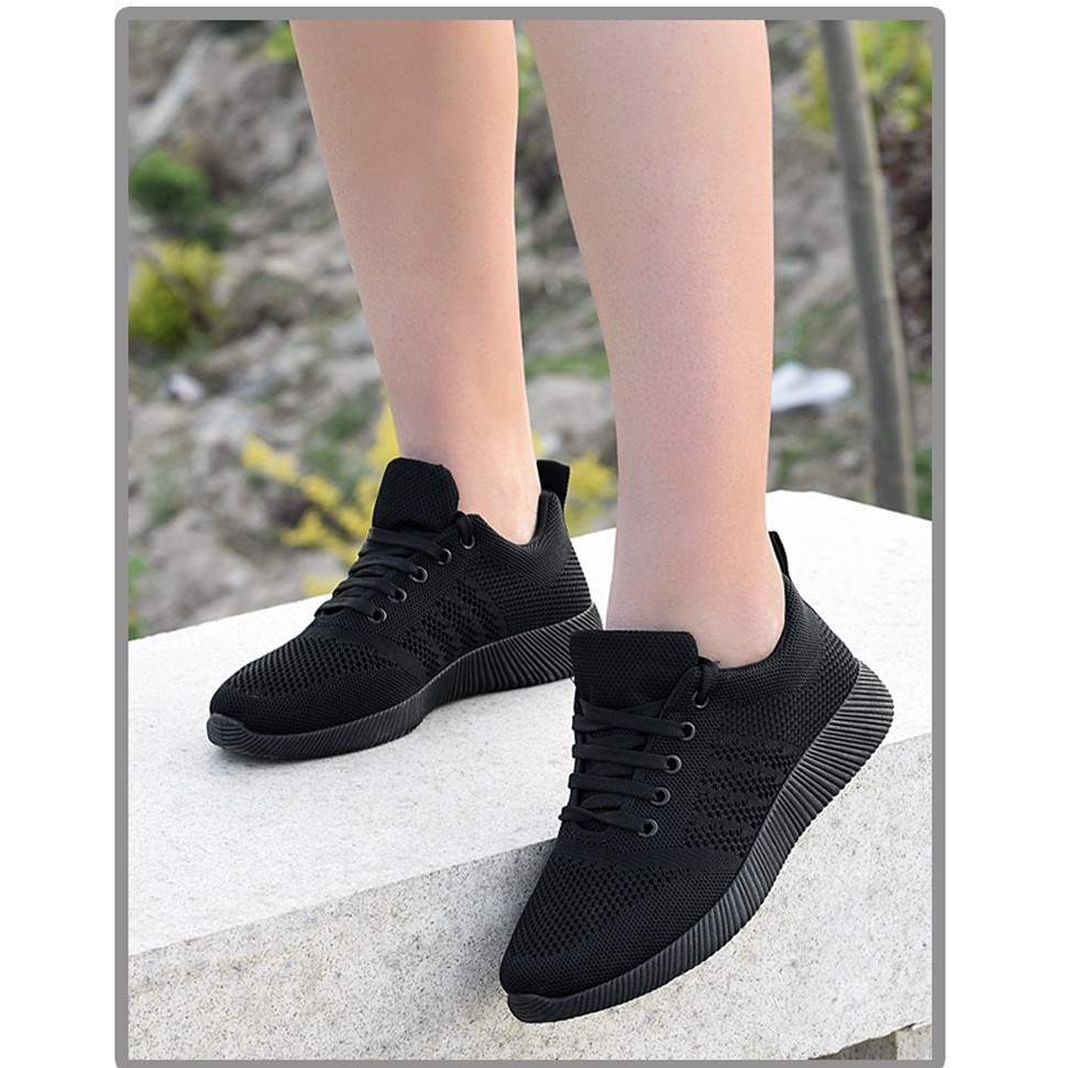 Giày Thể Thao Nữ sneakers Thoáng khí ôm chân chống trơn nhẹ mềm êm thời trang hd15