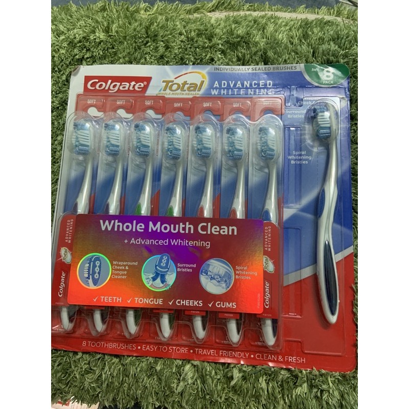 Bàn chải đánh răng Colgate Total Whitening Medium Whole Mouth Clean