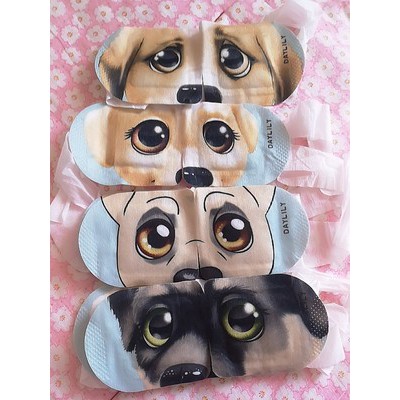 Mặt nạ mắt nóng Daylily Jim hình chú chó dễ thương thư giãn mắt - Hộp 10 miếng