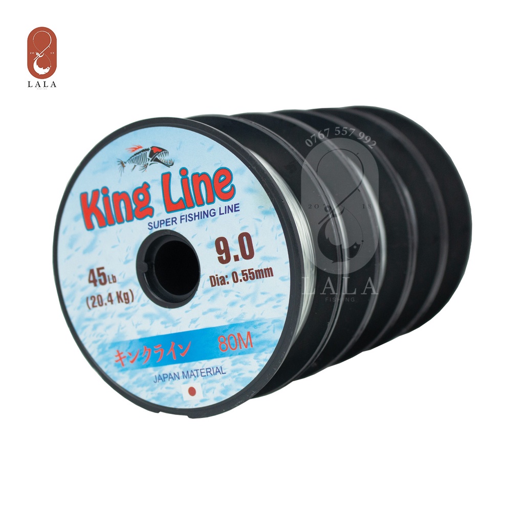 Dây cước câu cá King Line 100m giá rẻ Nhật Bản xanh/ trắng