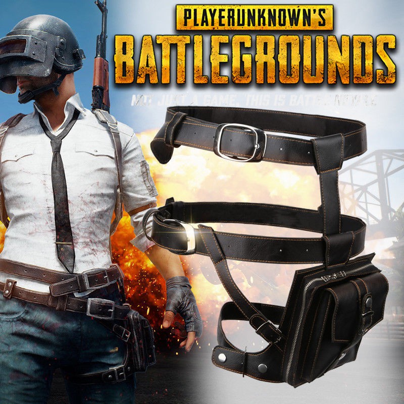 PUBG Same Style Cosplay Belts Bag Cosplay Accessories Pu Leather Waist Bag