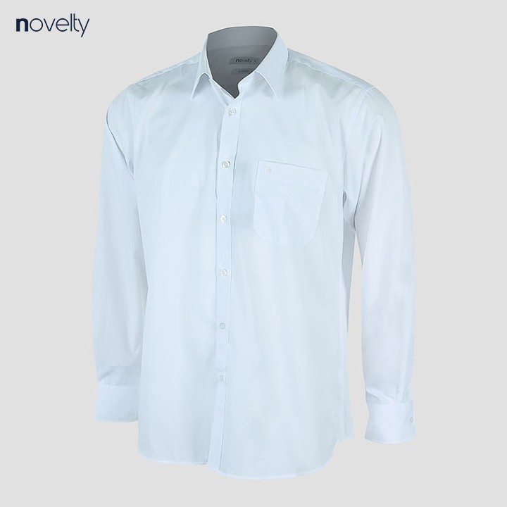 [Mã FAMALLT5 giảm 15% đơn 150K] Áo sơ mi nam Novelty dài tay trơn màu trắng NSMMMDMTCC200039D | BigBuy360 - bigbuy360.vn
