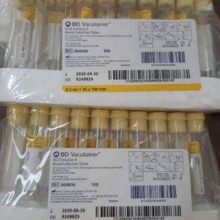 🇱🇷🇱🇷100 ỐNG NGHIỆM CHÂN KHÔNG CHỐNG ĐÔNG 8.5ml HÀNG MĨ ACD PRP DATE 2022