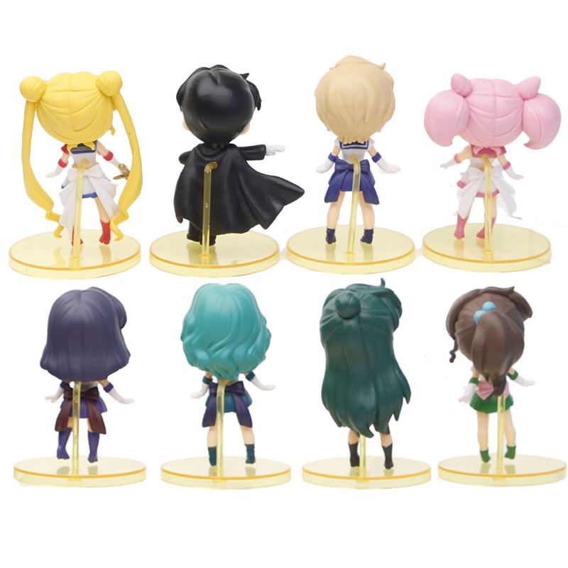 Set 8 Mô Sailor Moon Hình Mô Phỏng Nhân Vật Thủy Thủ Mặt Trăng