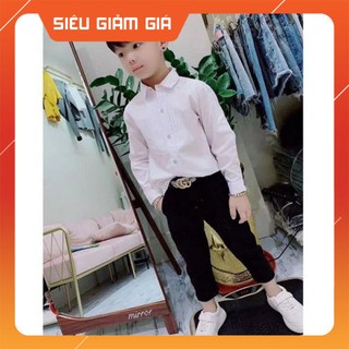 Áo sơ mi trắng soái ca cho bé trai (14-40kg)