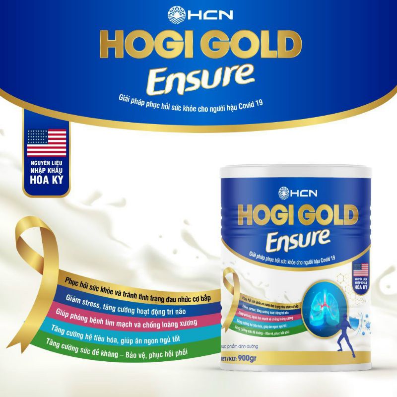 Sữa bột Hogi Ensure Gold 900g sản phẩm dinh dưỡng và phục hồi cơ thể sau covid 19