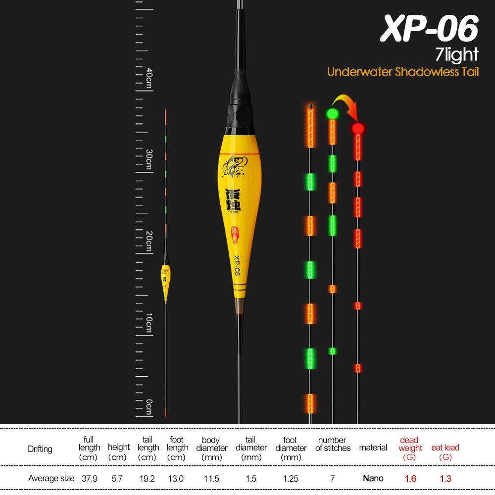 Phao Câu Cá Điện Tử Đèn LED Đuôi Dài Thay Đổi Màu Sắc