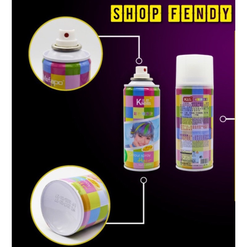 Gôm Xịt Nhuộm Tóc Tạm Thời Kingyes 120ml/chai 10 Màu Thời Trang Cá Tính