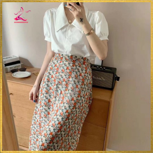 [ mua 1 tặng kính mát] Chân Váy Hoa  Xòe 2021- vải mát, nhẹ. | BigBuy360 - bigbuy360.vn