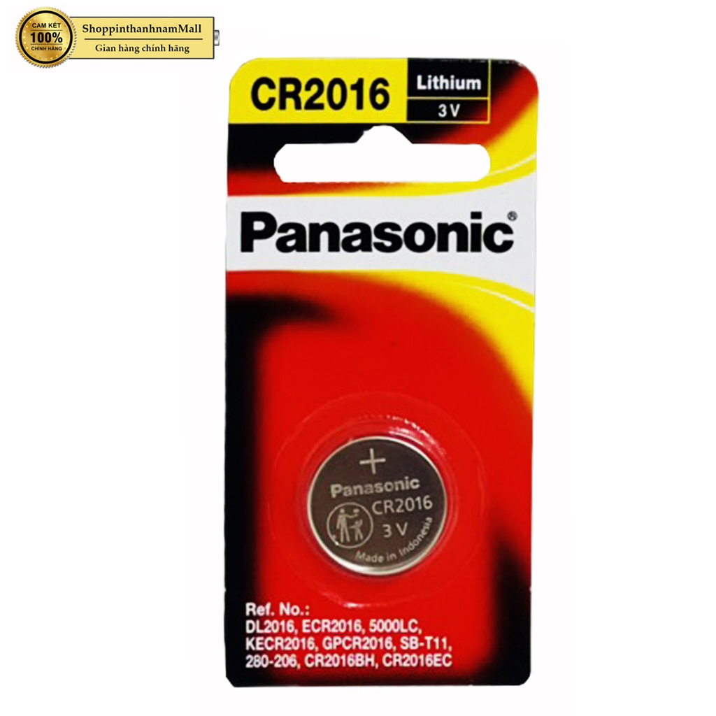 Pin CR2016 Panasonic cao cấp vỉ 1 viên chính hãng