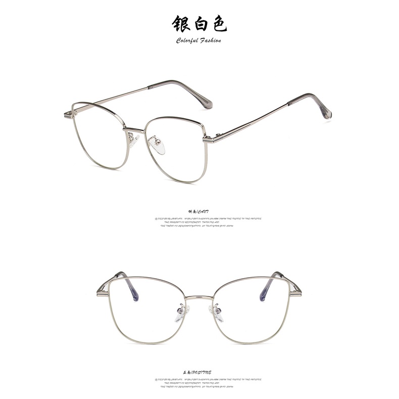 Kính Mát Mắt Mèo Nữ Gọng Kim Loại Chống Bức Xạ