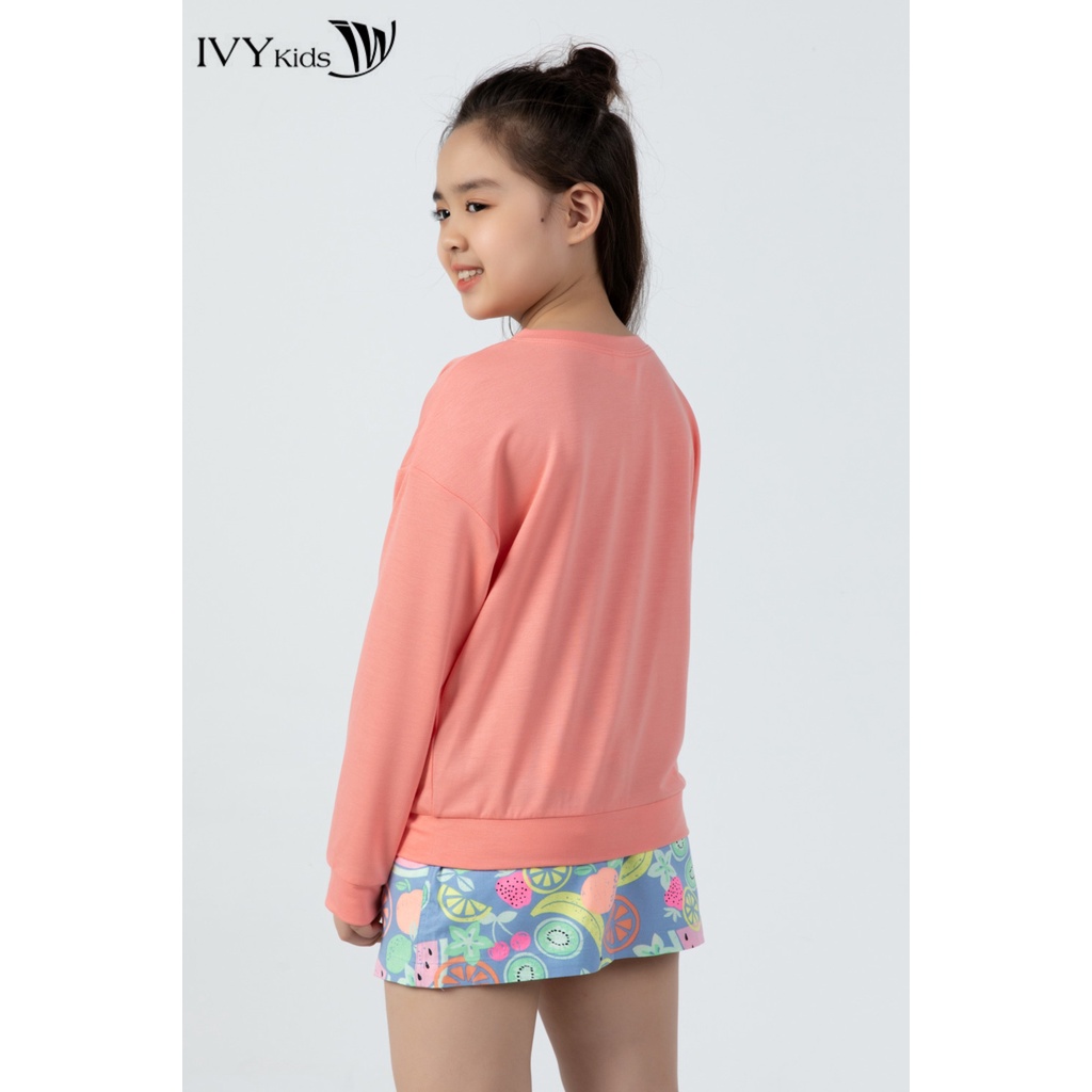 Áo thun bé gái in hình IVY moda MS 58G1404