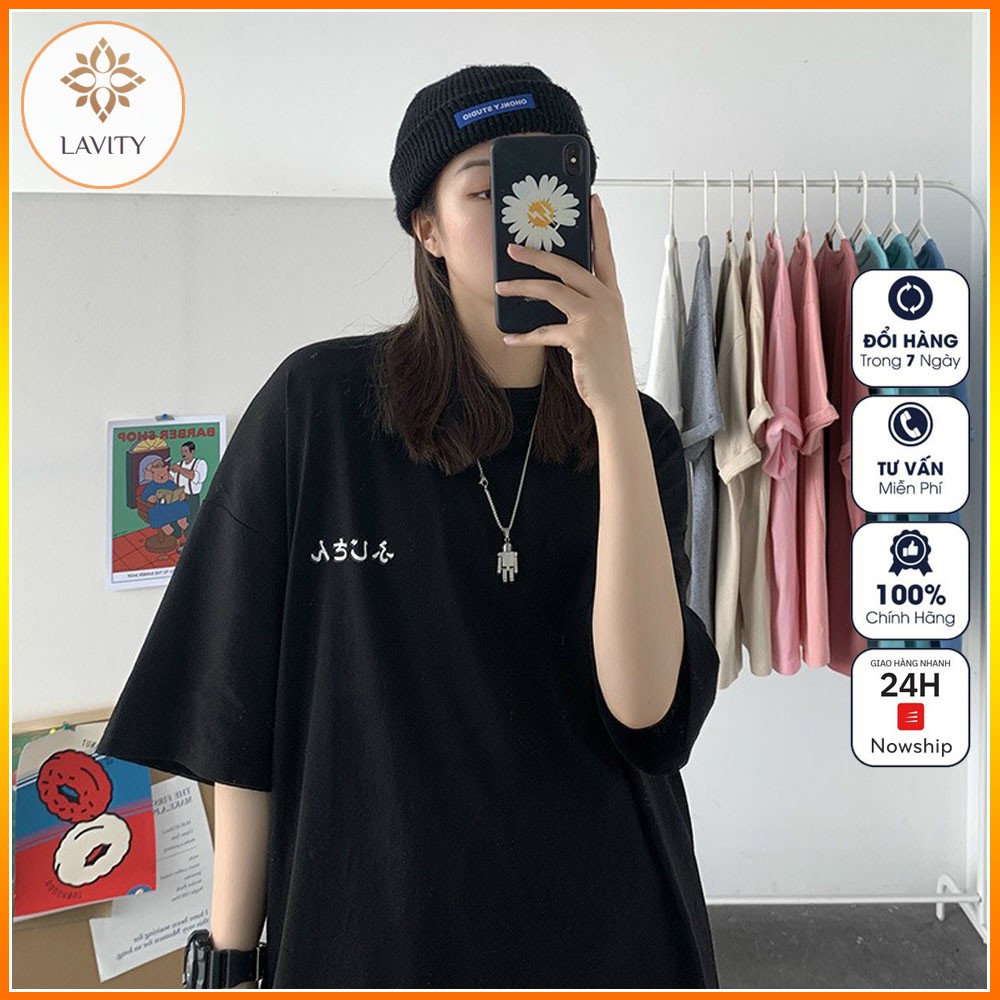 Áo thun nam nữ form rộng tay lỡ Lavity, áo thun nam nữ unisex ATR11