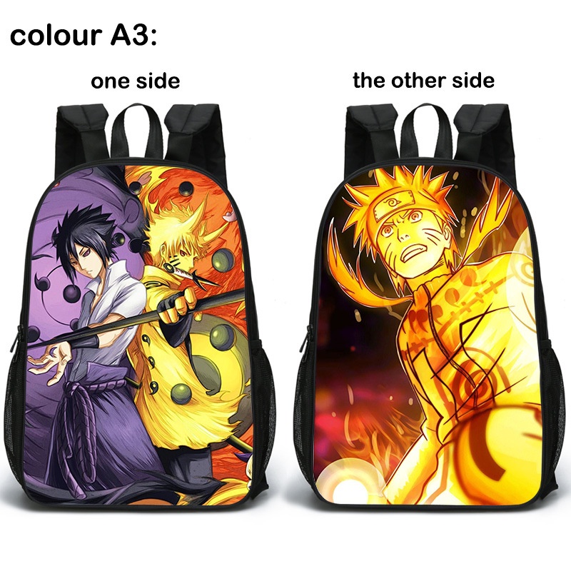 Balo Naruto balo nữ đi học nam Anime Ba Lô Đi Học Hai Mặt Họa Tiết Anime Naruto Sasuke Dành Cho Bé Trai Và Bé Gái