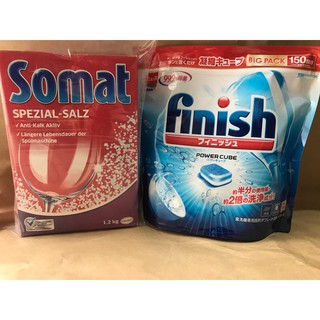 Viên Rửa Bát chén Finish 150V + Muối Rửa Bát Somat 1,2kg