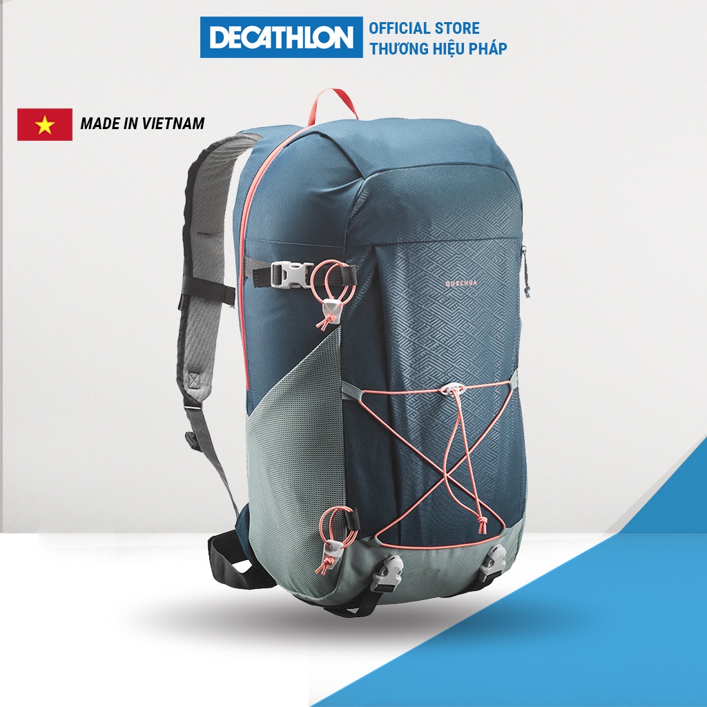 Balo thể thao leo núi, dã ngoại QUECHUA nh100 30 lít - ngọc lam - Hàng nhập khẩu