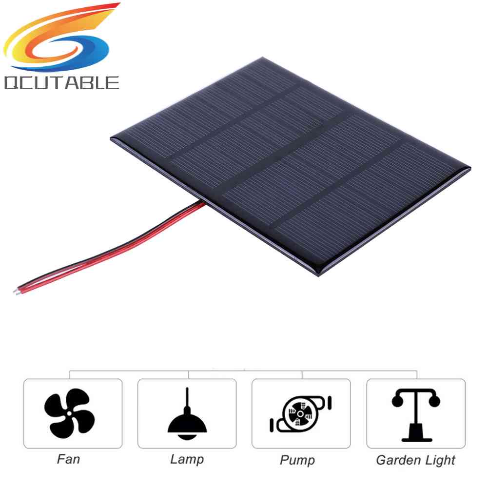 Tấm Pin Năng Lượng Mặt Trời Mini 3W 12V Cho Điện Thoại 9-12V