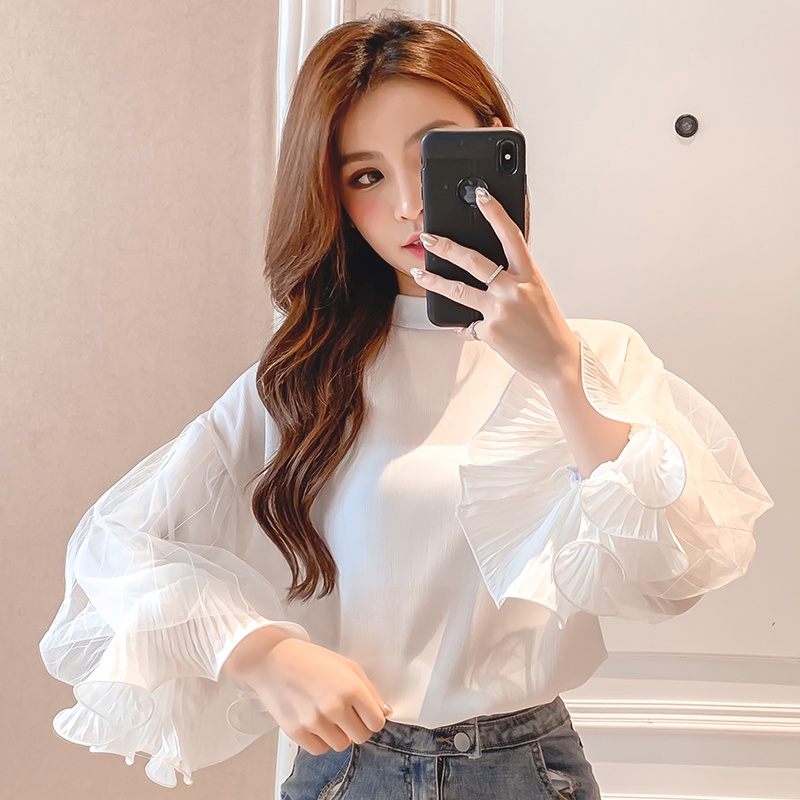 áo pha ren tay bông xòe công chúa hàng quảng châu