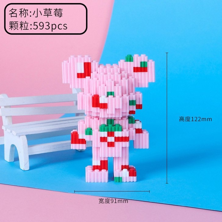 Bộ Đồ Chơi Lắp Ráp Mô Hình Gấu Bear brick Mô Hình Cỡ Lớn 12 cm