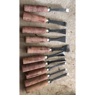 Bộ đục thợ mộc 10 cây mài sắc đục hàng ngang đục khung cửa đục bàn ghế đục bonsai cao cấp hàng rèn thủ công