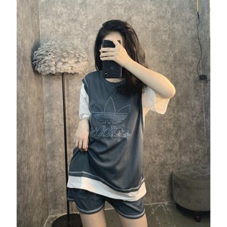 B69 Bộ Lụa Phối Màu Nữ- Áo Cộc Quần Đùi