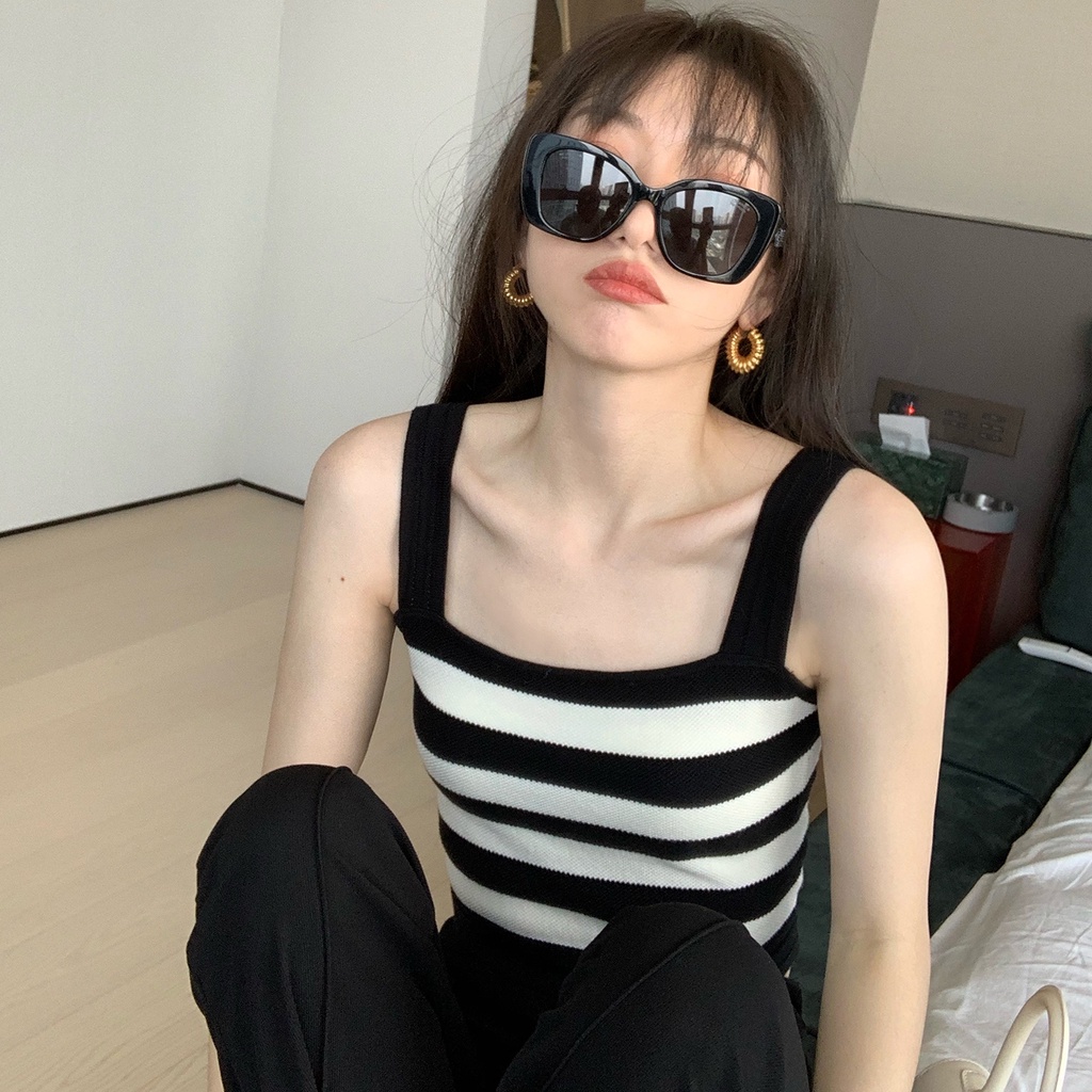 SUXI Áo Croptop Sát Nách Thời Trang Mùa Hè Cho Nữ