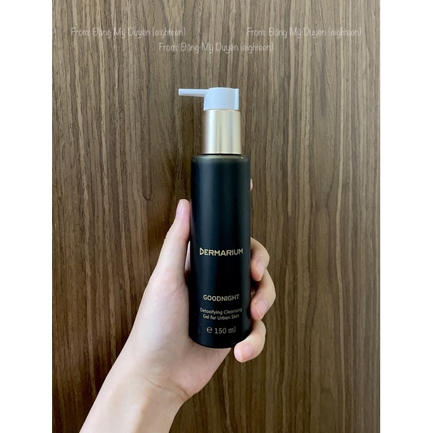 DERMARIUM GOOD NIGHT CLEANSER 140ml Gel Rửa Mặt Than Hoạt Tính