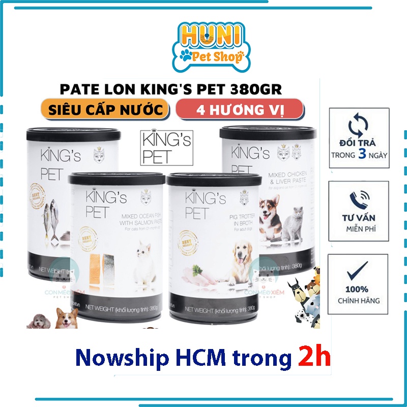 Pate Hỗn Hợp Hoàn Chỉnh King's Pet Dành Cho Thú Cưng - sốt cho chó King Huni petshop