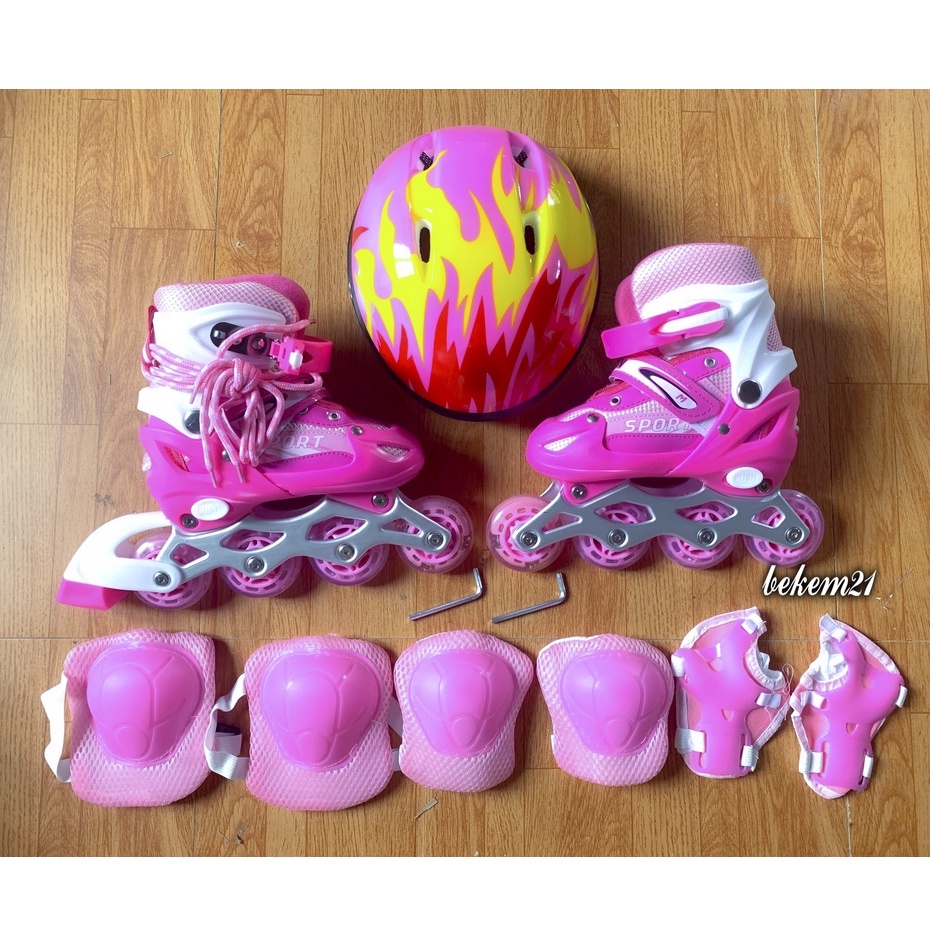 Rẻ Nhất Thị Trường Giày Trượt Patin Phát Sáng Sport Trẻ Em-Batin Người Lớn QF0