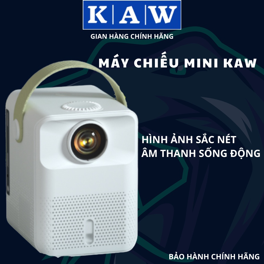 Máy chiếu tốt, Máy chiếu mini KAW-K550, Kết nối điện thoại máy tính, kết nối wifi, thay thế 1 chiếc Smart TV Siêu nét