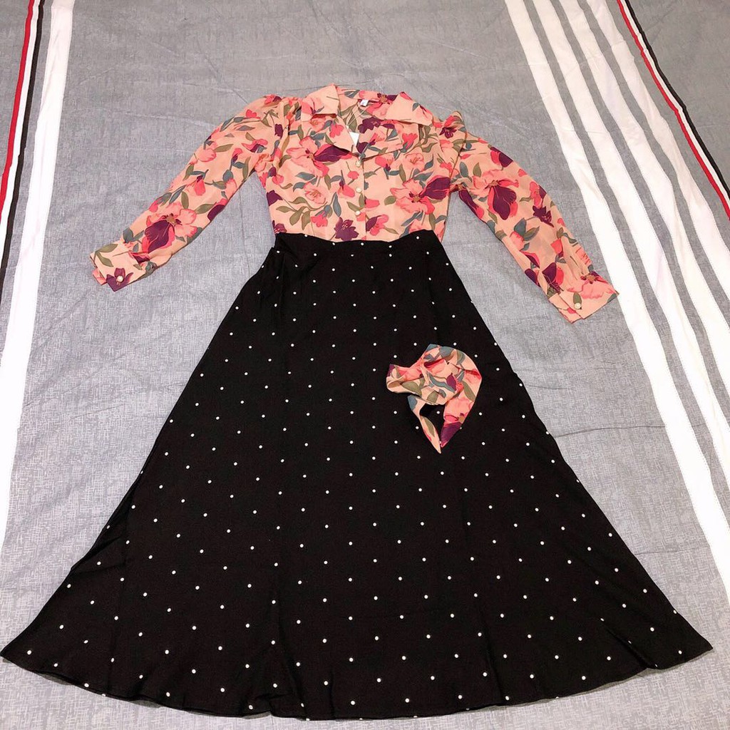 Sẵn Chân váy chữ A chấm bi Quảng Châu | BigBuy360 - bigbuy360.vn