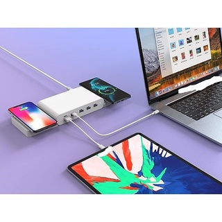 Sạc Đa Cổng Macbook HyperJuice Ultimate Charge 110W Dual Wireless Charger 15W