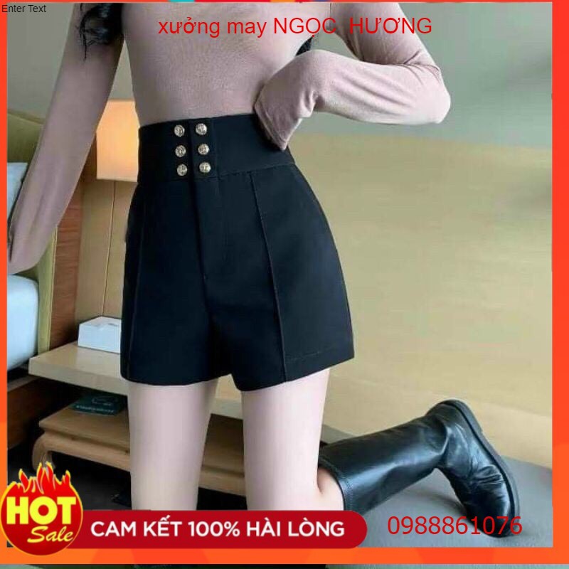 Quần Short Nữ Cạp Cao Đính 6 Khuy Chất Đẹp Loại 1