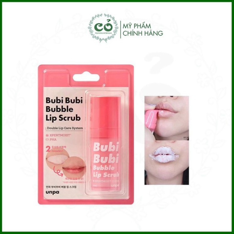 Gel sủi bọt tẩy tế bào chết môi Unpa Bubi Bubi Lip S02