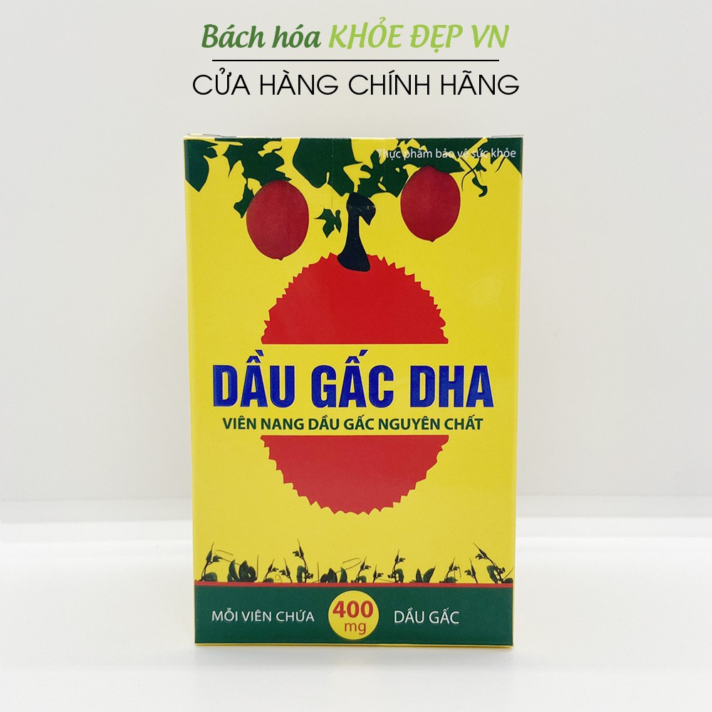 Viên uống bổ mắt Dầu Gấc, DHA nguyên chất giảm nhức mỏi mắt, khô mắt - 100 viên [Dầu gấc DHA]