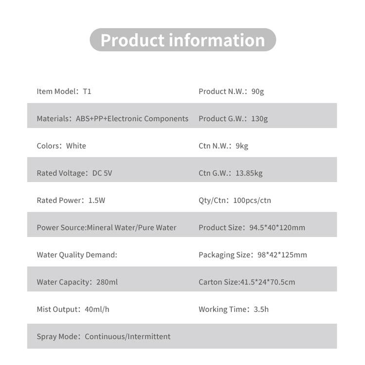 Máy khuếch tán tinh dầu Tạo Độ Ẩm Không Khí Mini 280ML Kết Nối USB