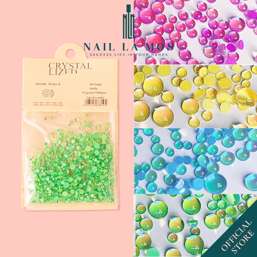 Đá giọt sương cao cấp đính móng tay đủ size - đá nail tạo hiệu ứng giọt nước lấp lánh phong cách Hàn Nhật