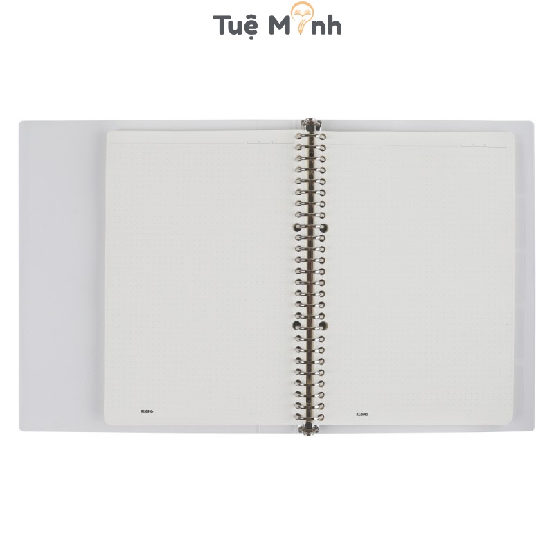 Sổ còng sắt Klong [Chọn Màu] 80 tờ Dot grid B5 26 chấu kèm 5 tab phân trang, file binder Klong MS 551