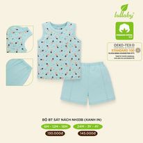 Bộ sát nách trái cây nhiệt đới cotton thở Lullaby