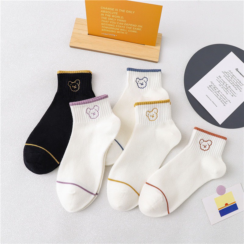 Vớ cổ ngắn nam nữ tất cún viền cổ thấp cotton thời trang đẹp kháng khuẩn thấm hút mồ hôi tốt MONEY VN007