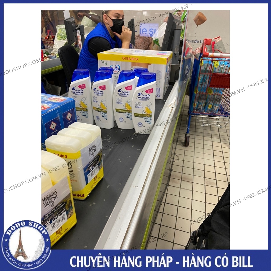 Dầu gội Head &amp; Shoulder ngăn ngừa gàu, hàng mua tại siêu thị Pháp, chai 600ml