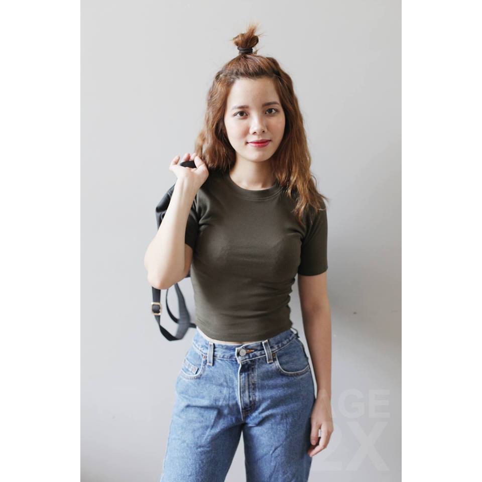 ÁO CROPTOP BODY TAY LỠ - THUN GÂN