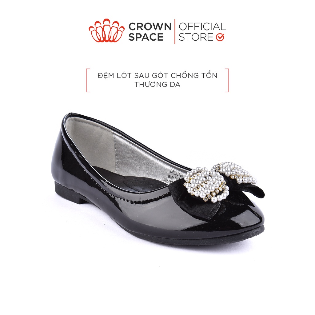 Giày Búp Bê Bé Gái Đi Học Đi Chơi Crown Space UK Ballerina Trẻ Em Cao Cấp CRUK3120 Nhẹ Êm Thoáng Size 30-36/6-14 Tuổi