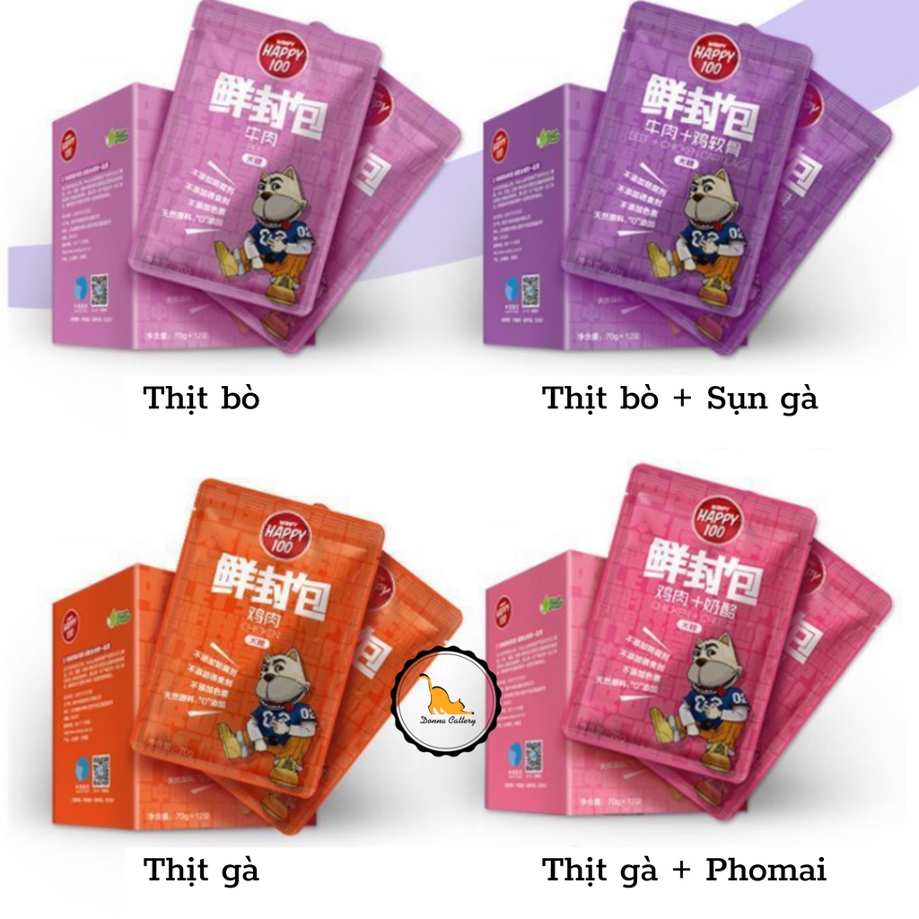 PATE WANPY HAPPY 100 GIÀNH CHO CHÓ GÓI 70G