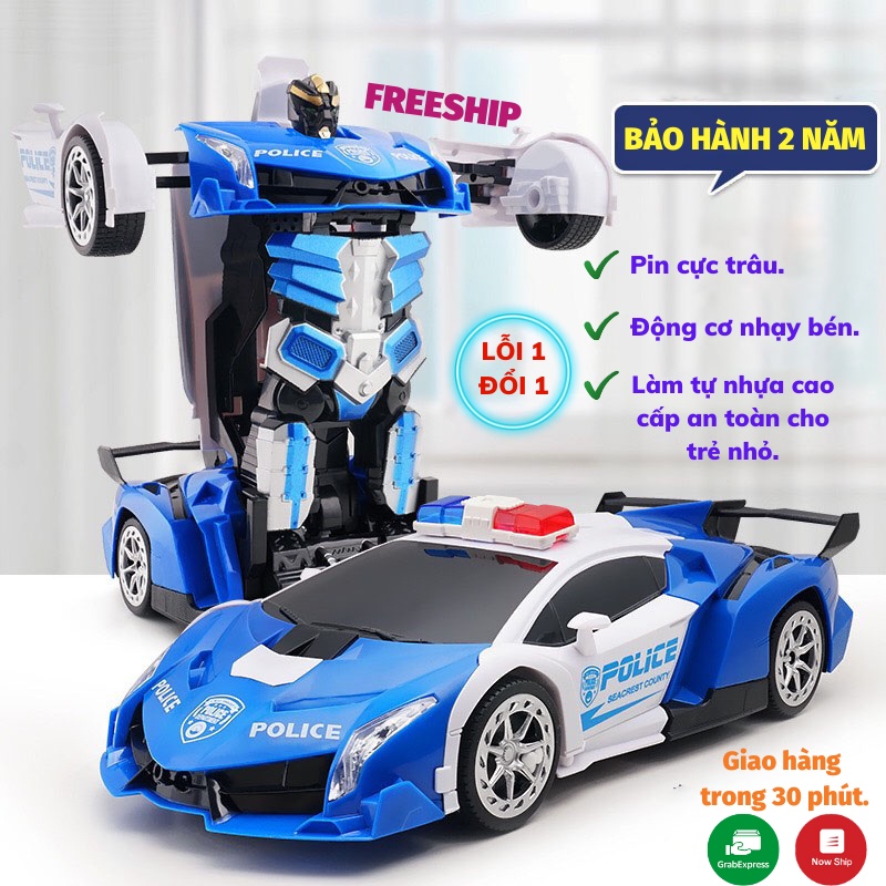 Ô Tô Điều Khiển Từ Xa Đồ Chơi Ô Tô Robot Biến Hình Cho Bé Kèm Điều Khiển Sun.z
