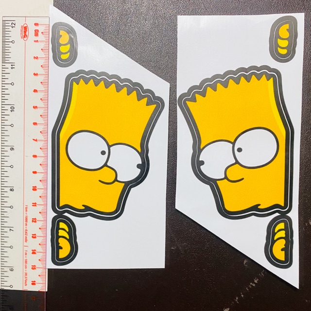 DDXM - V15/16H - DECAL TEM DÁN HÌNH CẬU BÉ VÀNG NÚP SIMPSON DÁN TRANG TRÍ XE MÁY, LAPTOP, ĐIỆN THOẠI ĐỦ THỨ CHỖ