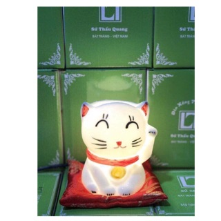 Đèn mèo thần tài báo bông